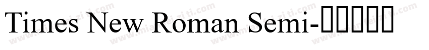 Times New Roman Semi字体转换